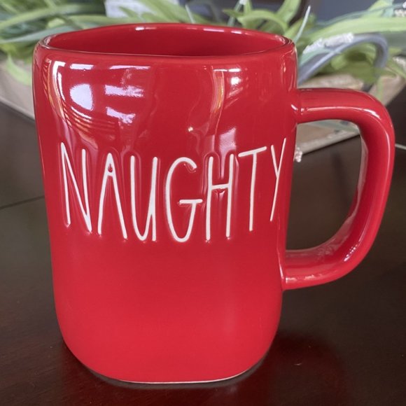 Rae Dunn Other - Rae Dunn Naughty or Nice Ceramic Mug Red /Double Sided/Holiday Mug